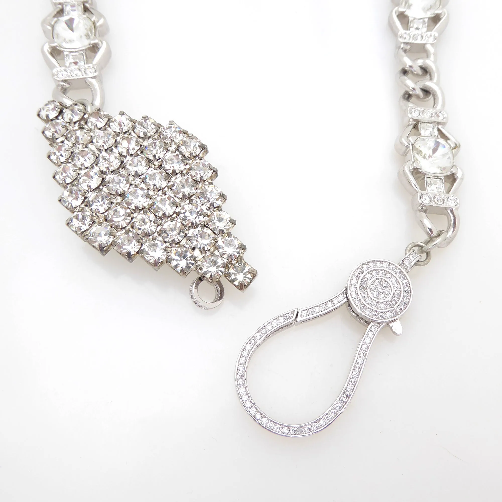 Ghiaccio rhinestone link necklace