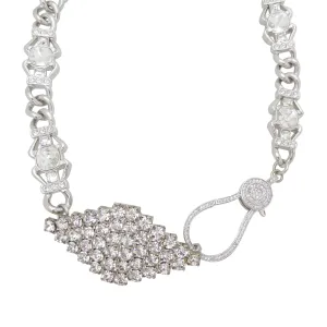 Ghiaccio rhinestone link necklace