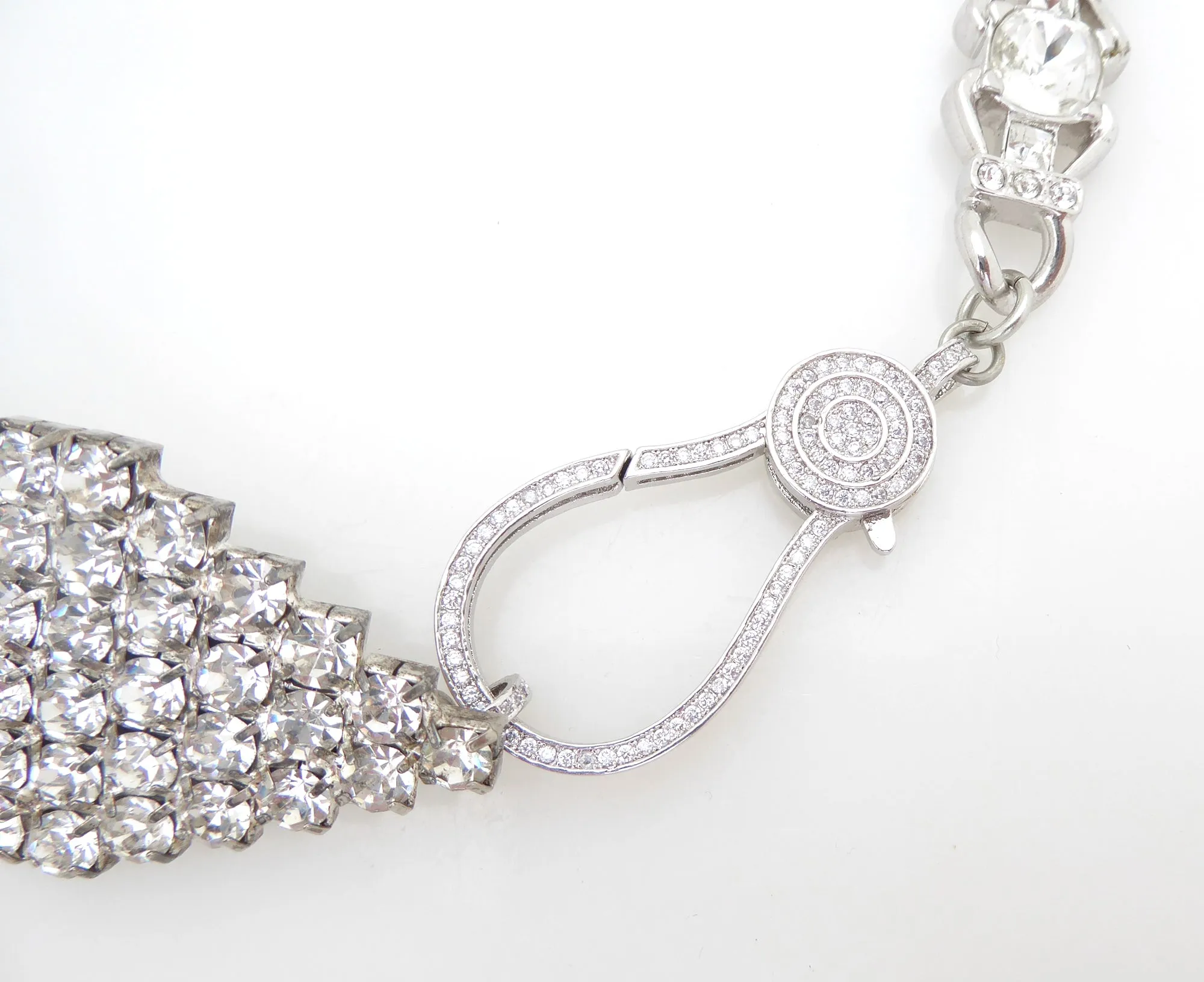 Ghiaccio rhinestone link necklace