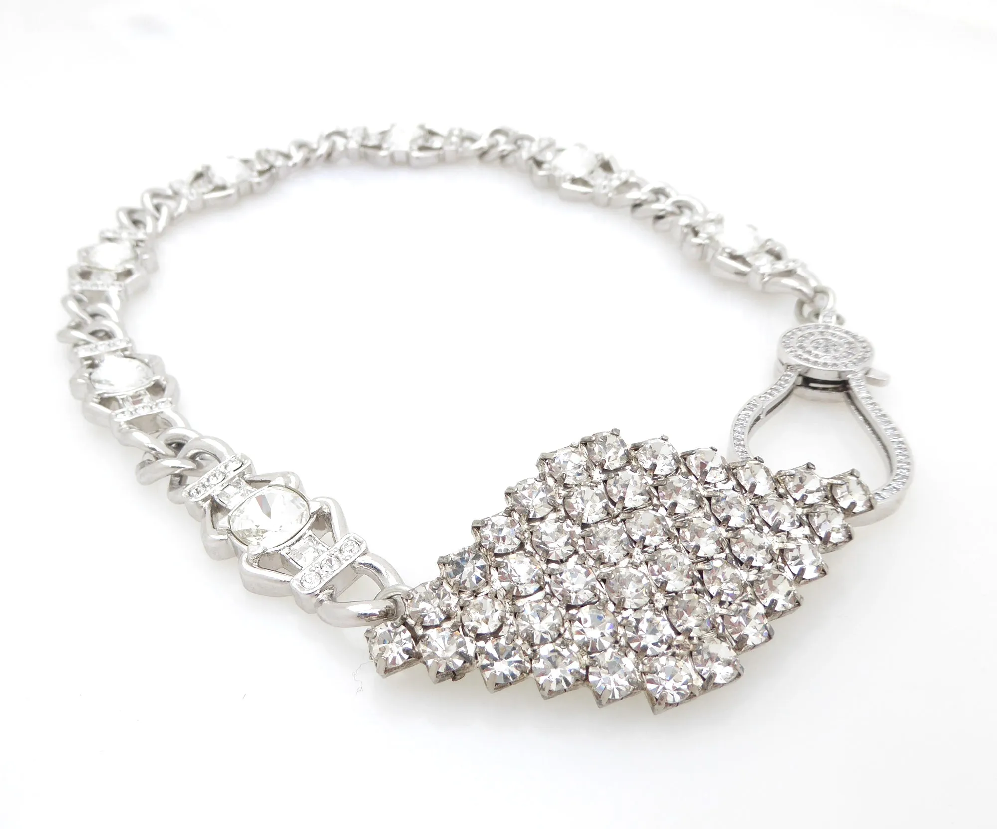Ghiaccio rhinestone link necklace