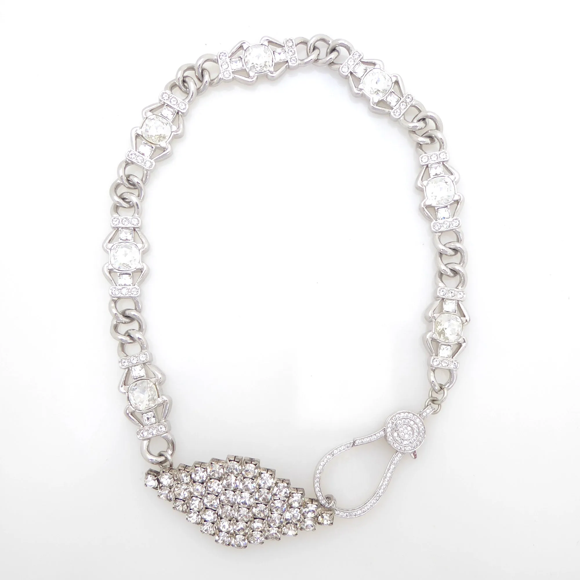 Ghiaccio rhinestone link necklace