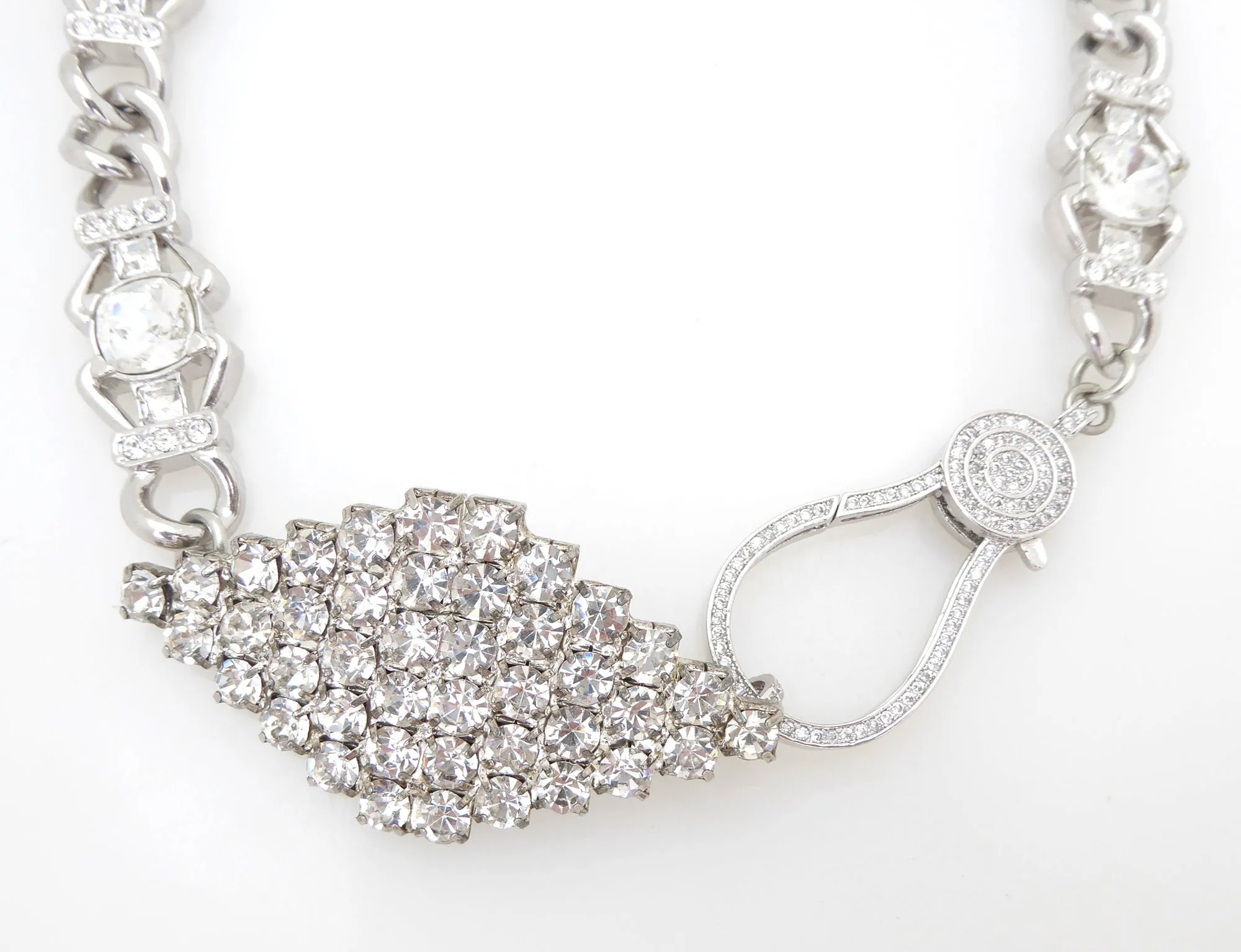 Ghiaccio rhinestone link necklace