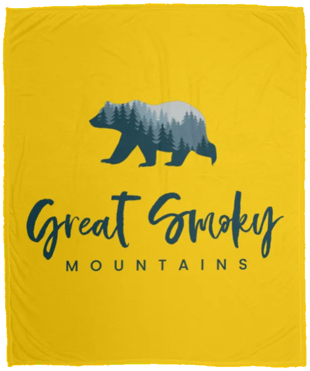Great Smoky Mountains Blue - Plush Fleece Blanket (50x60)