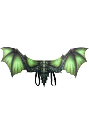 Green Printed Dragon Wings