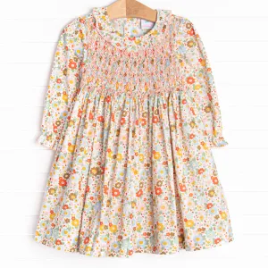 Hadley Smocked Dress, Orange