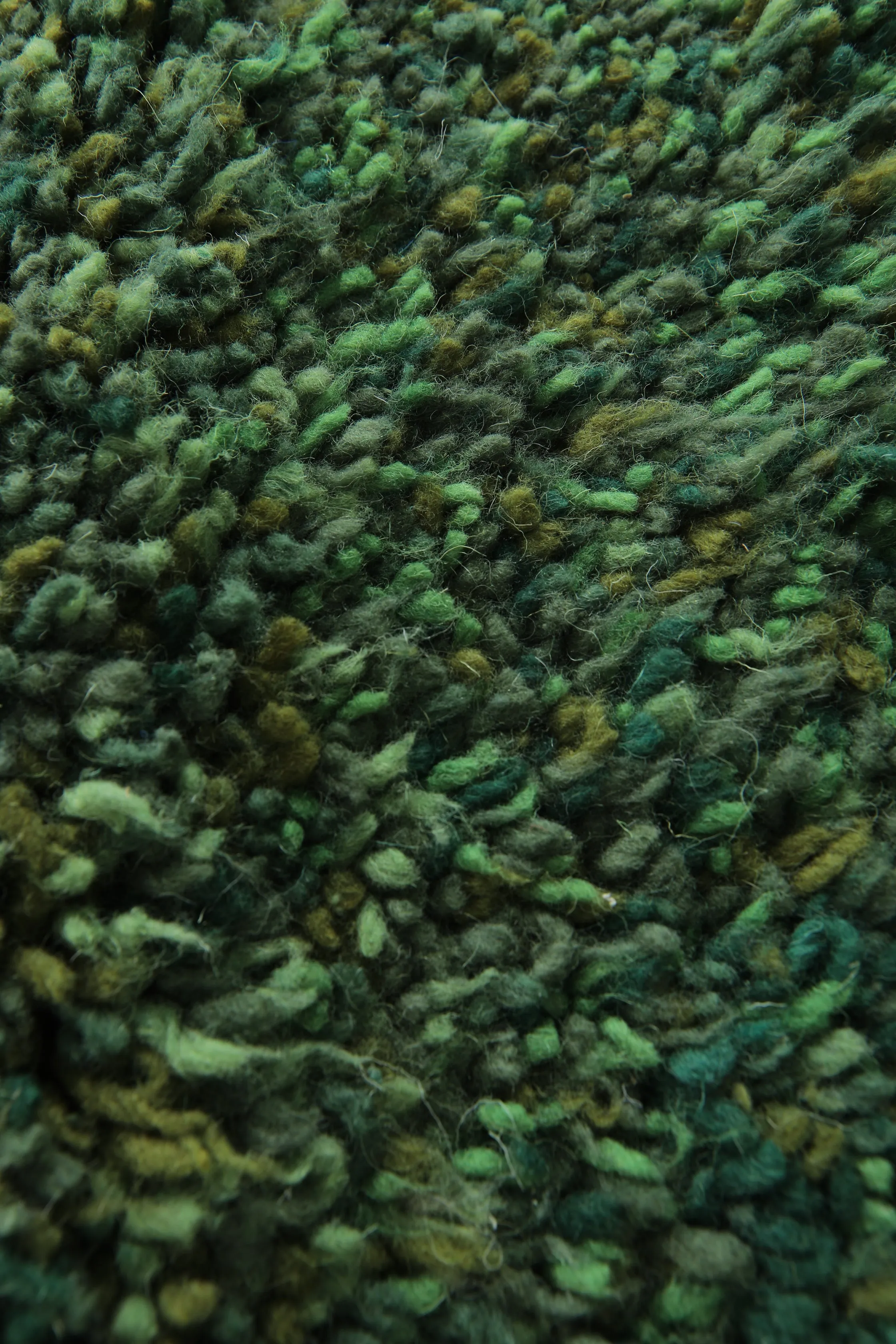 Hand-Knotted Moroccan rug - Custom Green Carpet - Wool rug
