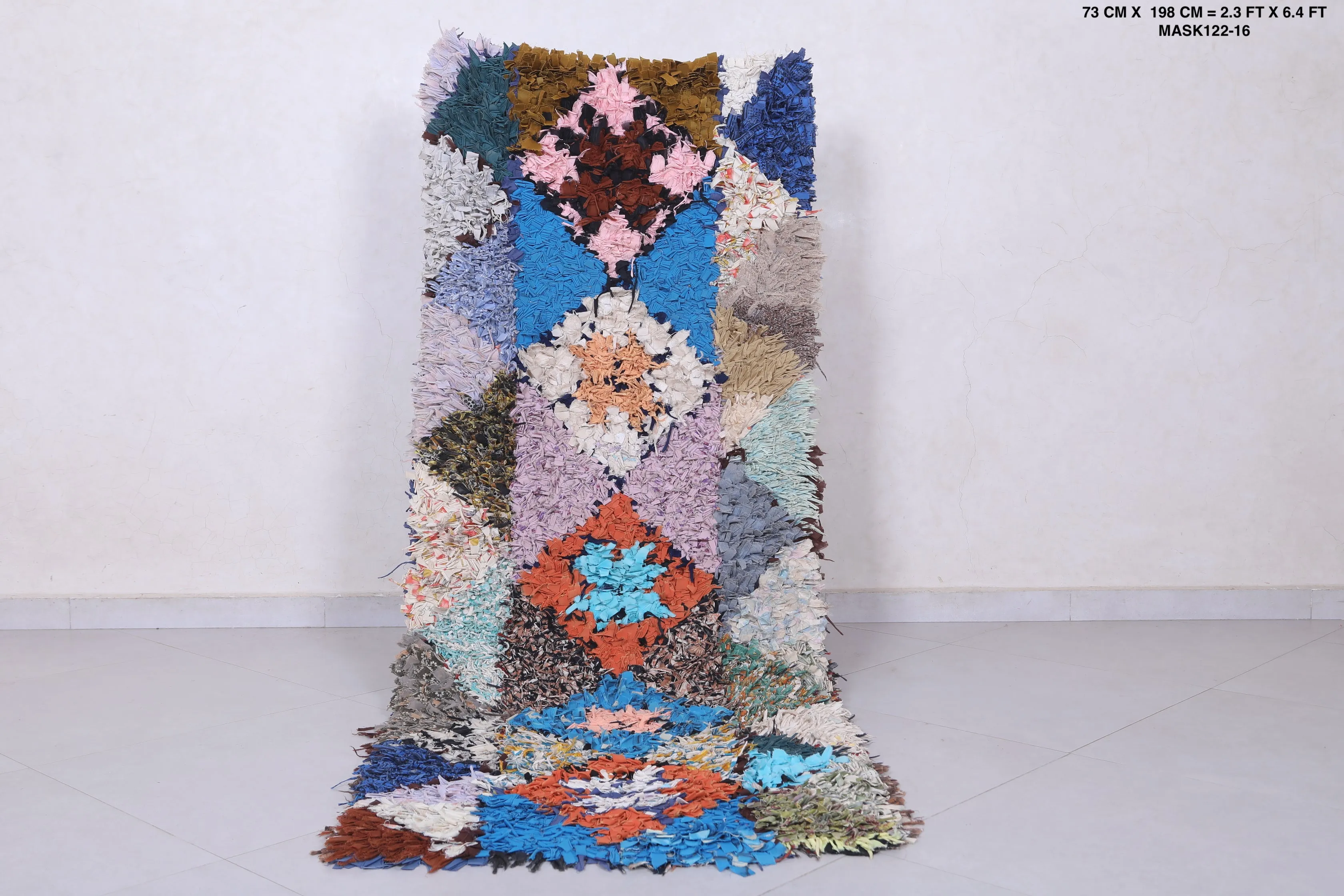 Handmade Moroccan Berber Rug - 2.3 X 6.4 Feet