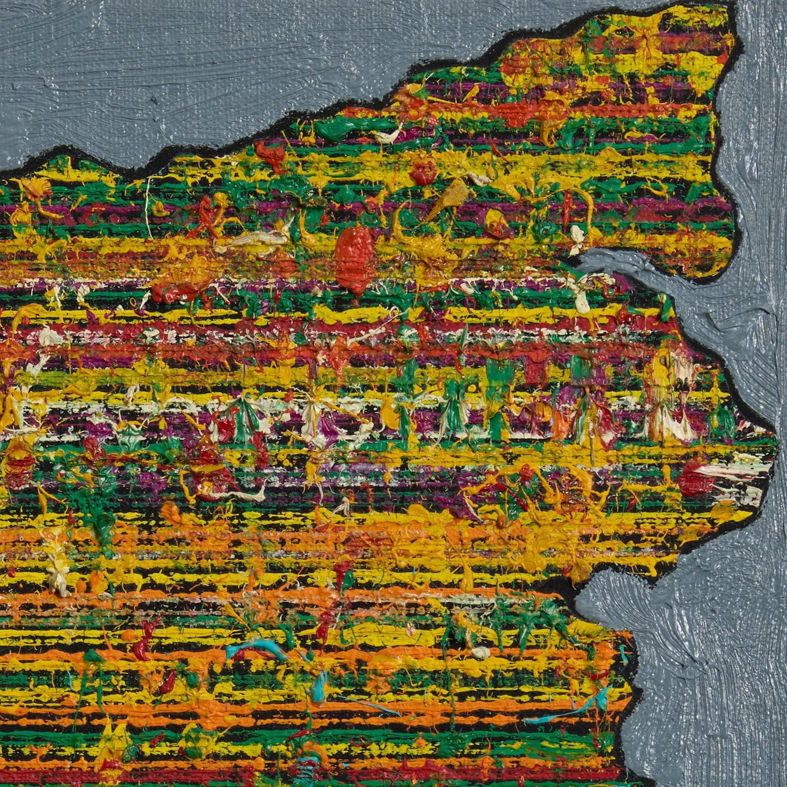 HAROLD TOWN "SNAP" OIL AND LUCITE ON CANVAS, c. 1973