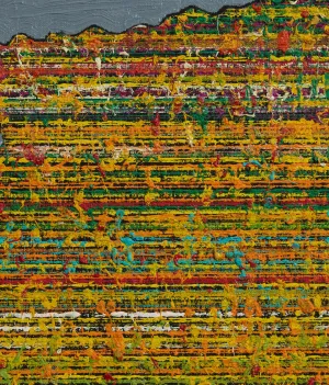 HAROLD TOWN "SNAP" OIL AND LUCITE ON CANVAS, c. 1973