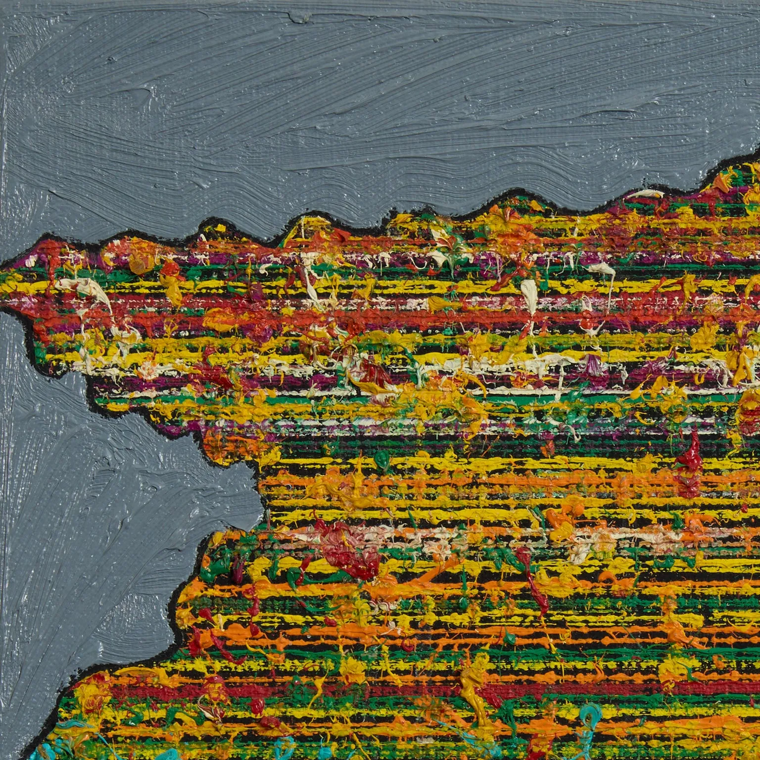 HAROLD TOWN "SNAP" OIL AND LUCITE ON CANVAS, c. 1973