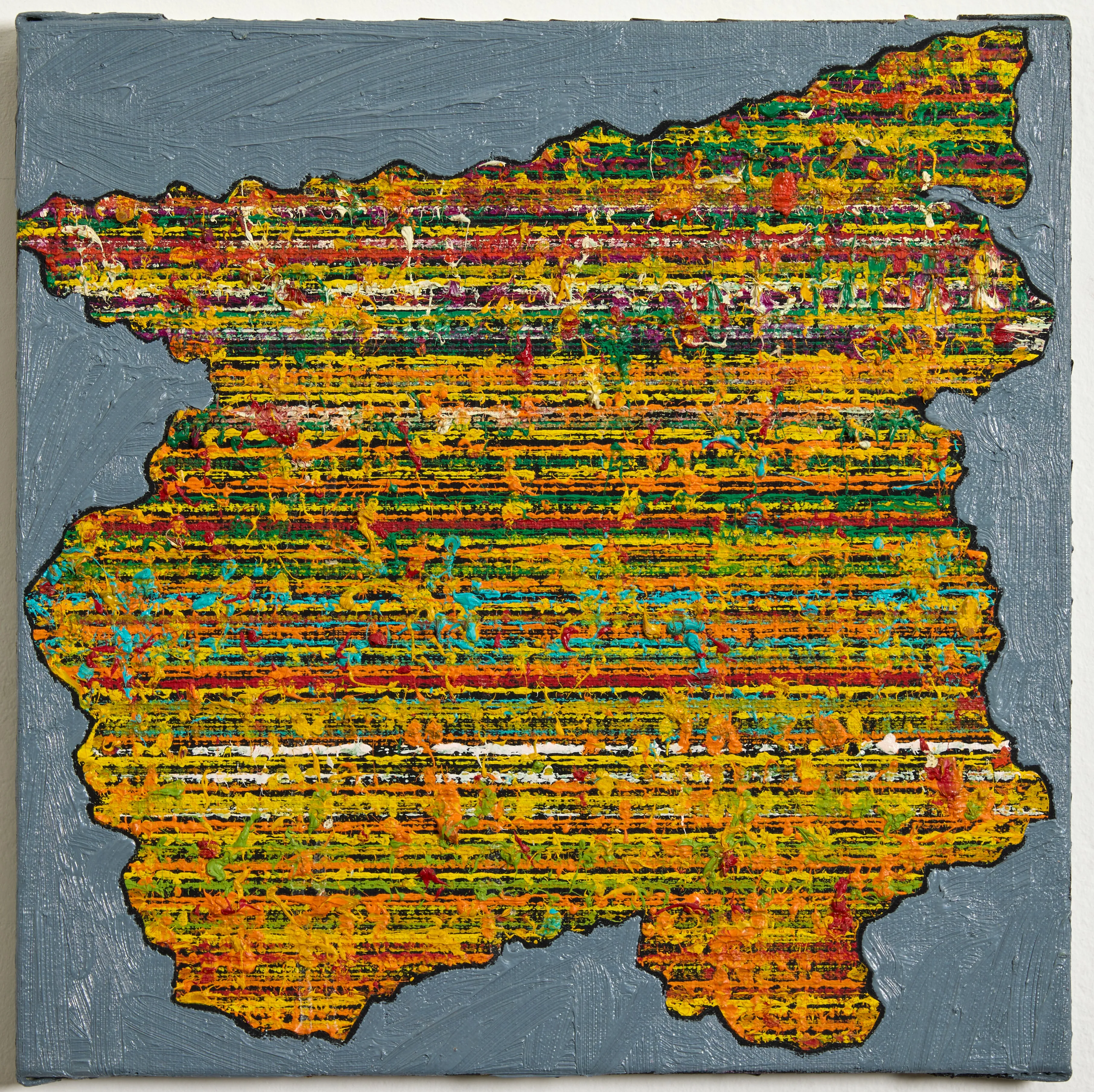 HAROLD TOWN "SNAP" OIL AND LUCITE ON CANVAS, c. 1973