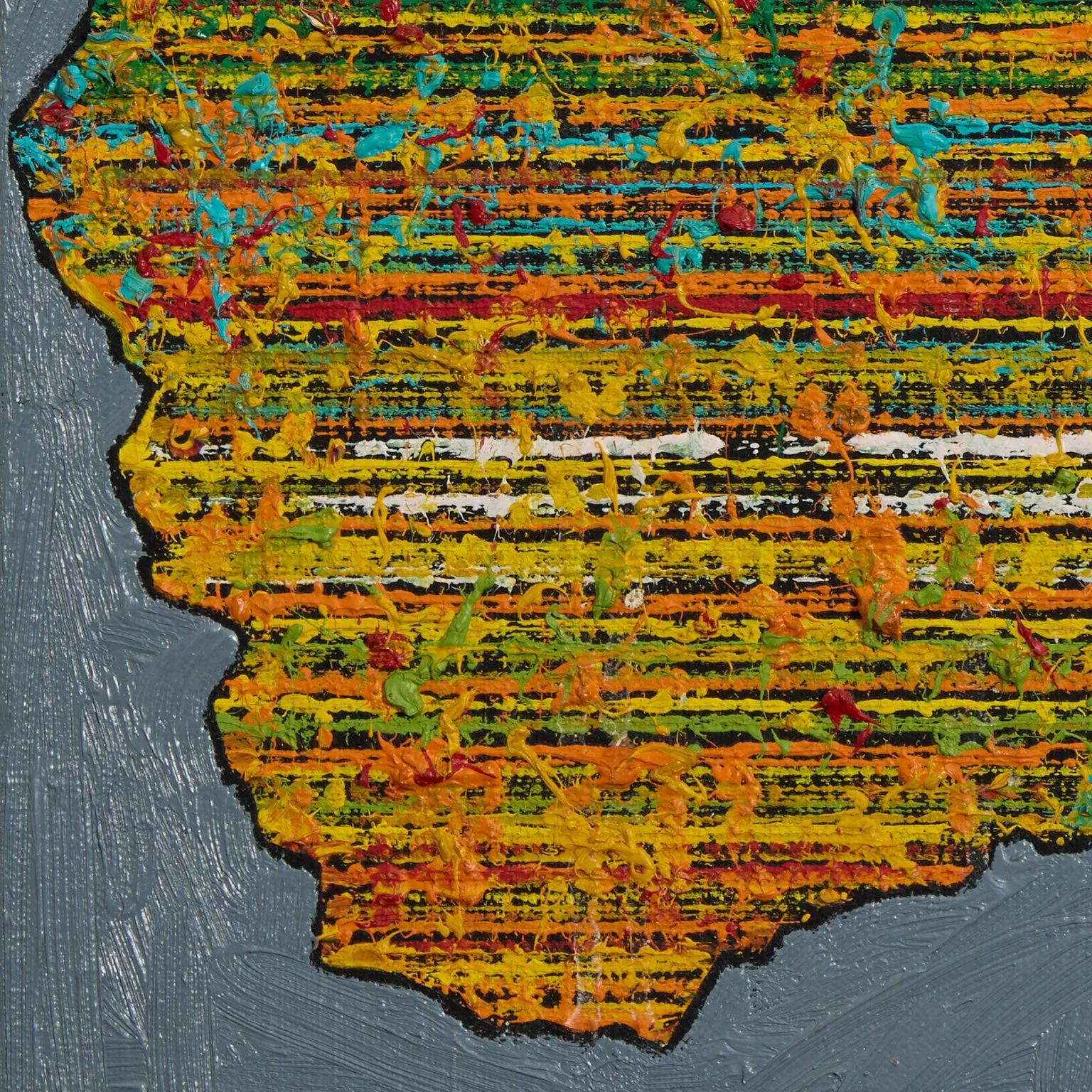 HAROLD TOWN "SNAP" OIL AND LUCITE ON CANVAS, c. 1973