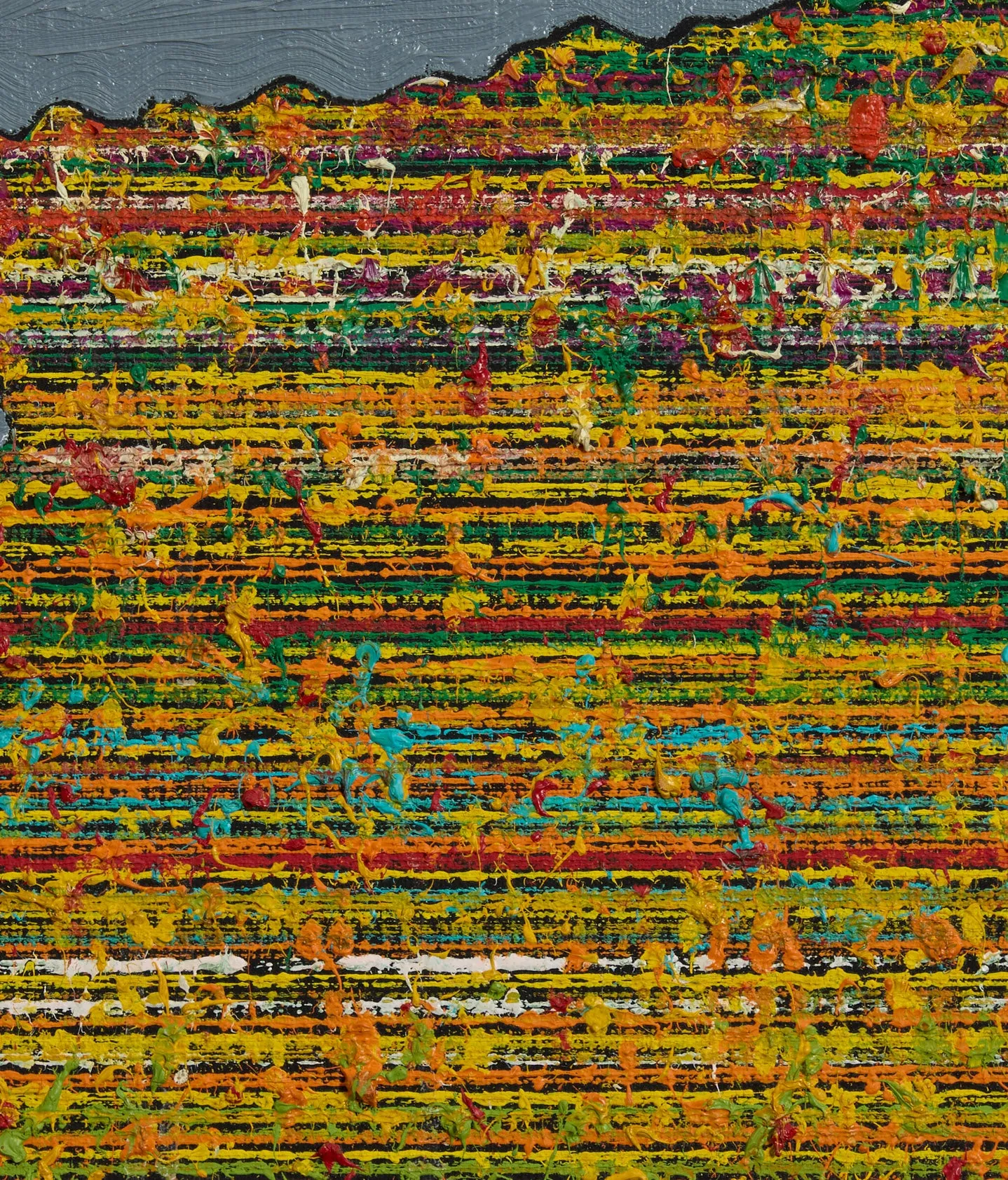 HAROLD TOWN "SNAP" OIL AND LUCITE ON CANVAS, c. 1973