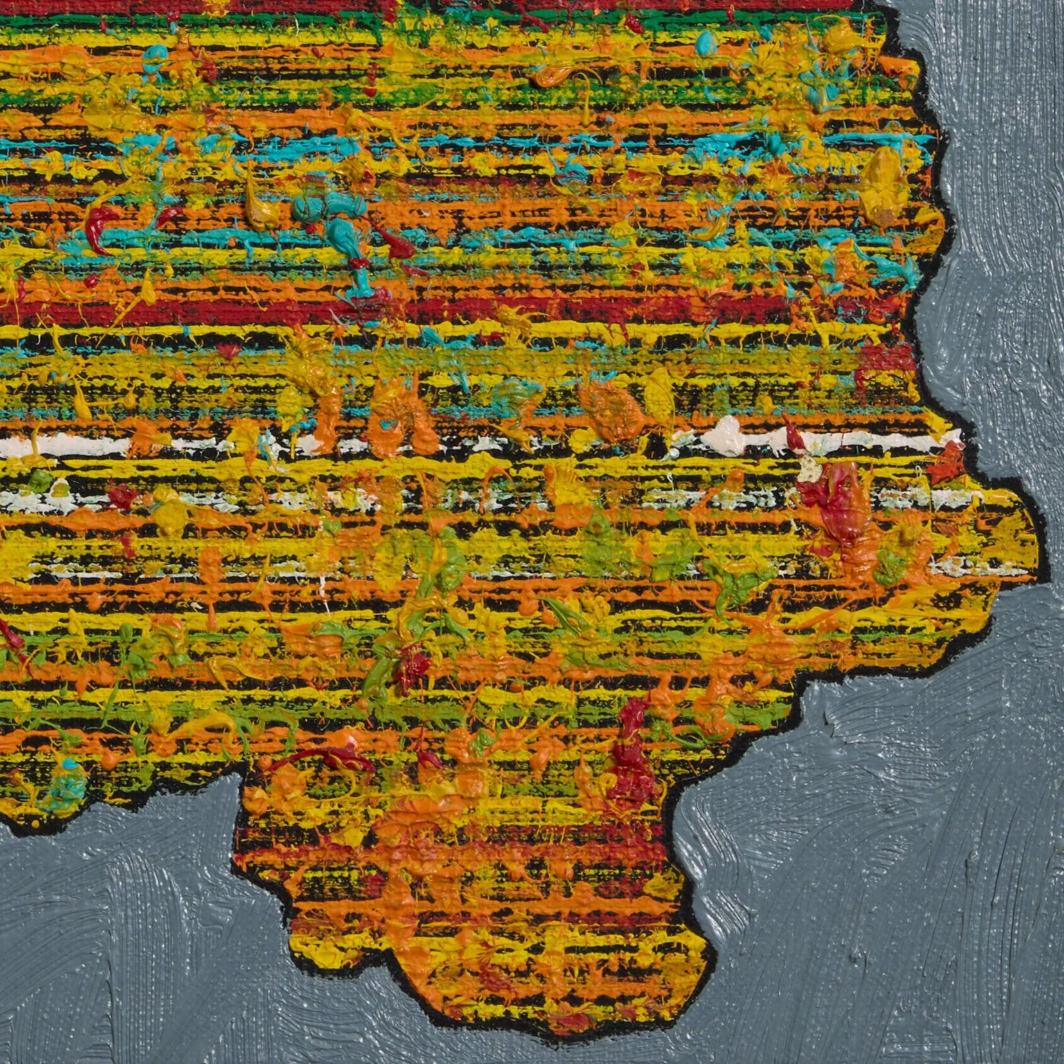 HAROLD TOWN "SNAP" OIL AND LUCITE ON CANVAS, c. 1973
