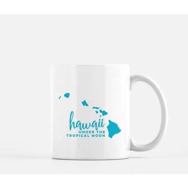 Hawaii state name retro map