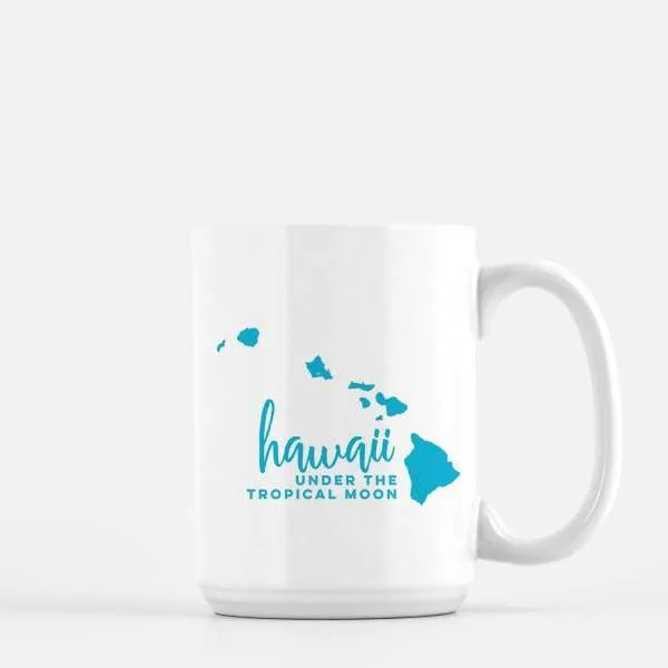 Hawaii state name retro map