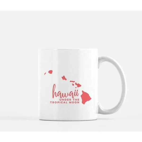 Hawaii state name retro map