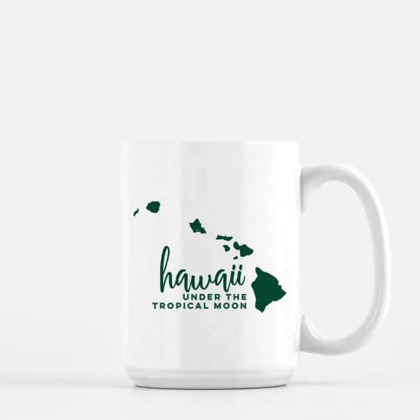 Hawaii state name retro map