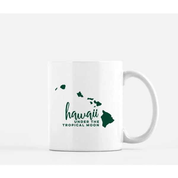 Hawaii state name retro map