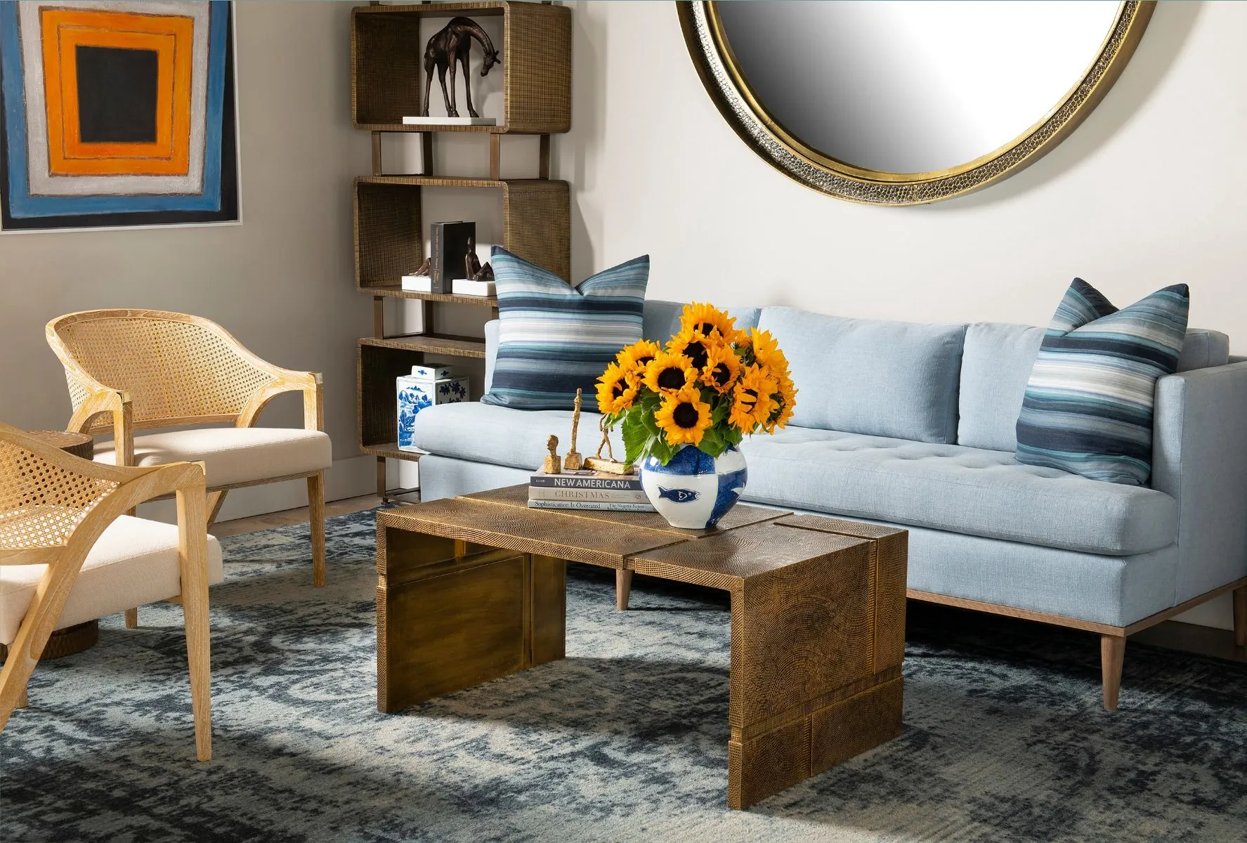 Hollis Coffee Table / Antique Brass