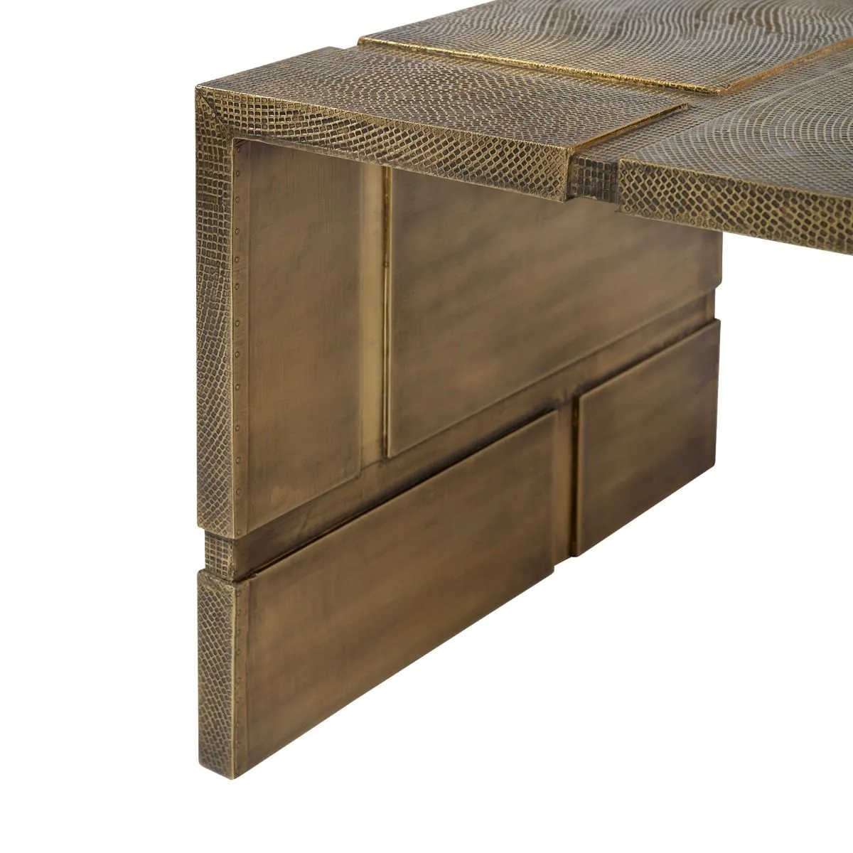 Hollis Coffee Table / Antique Brass