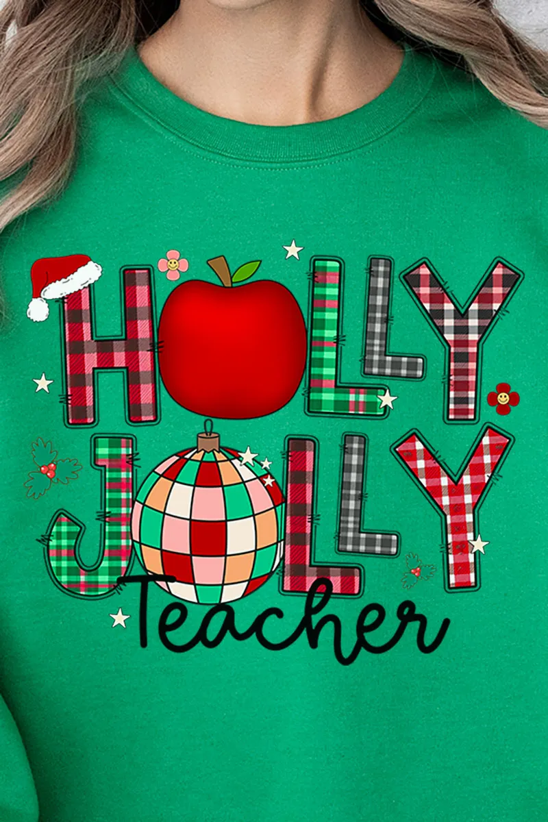 Holly Jolly Teacher Unisex NuBlend Crew Sweatshirt