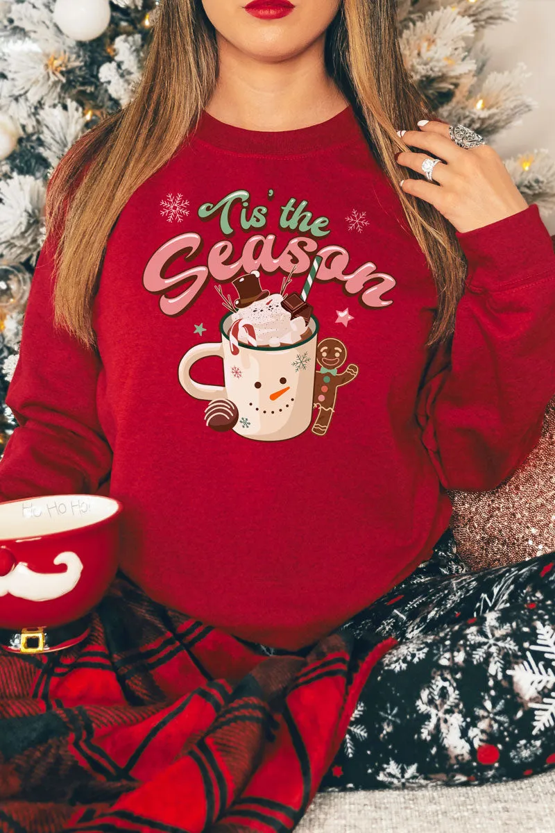 Hot Cocoa Tis The Season Unisex NuBlend Crew Sweatshirt