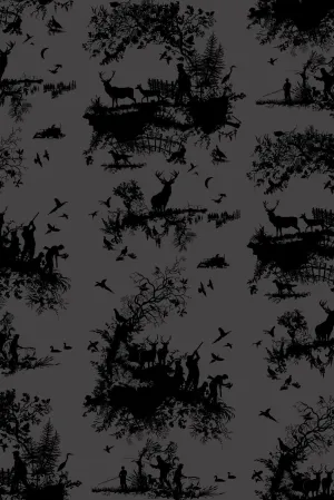 hunting toile wallpaper