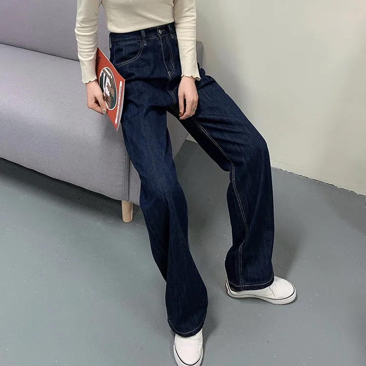 INSTOCK-Retro large size high waist jeans