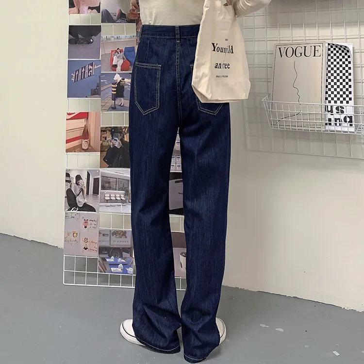 INSTOCK-Retro large size high waist jeans