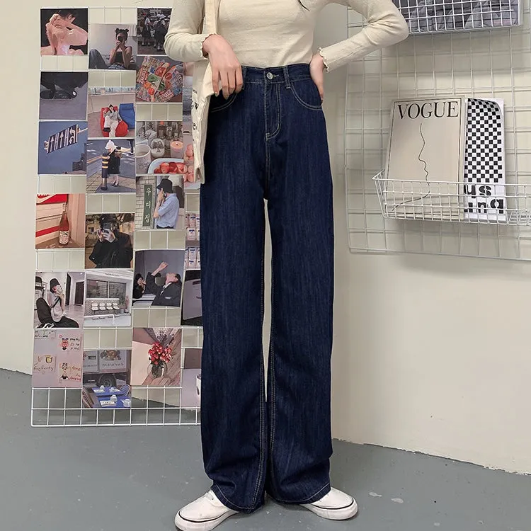 INSTOCK-Retro large size high waist jeans