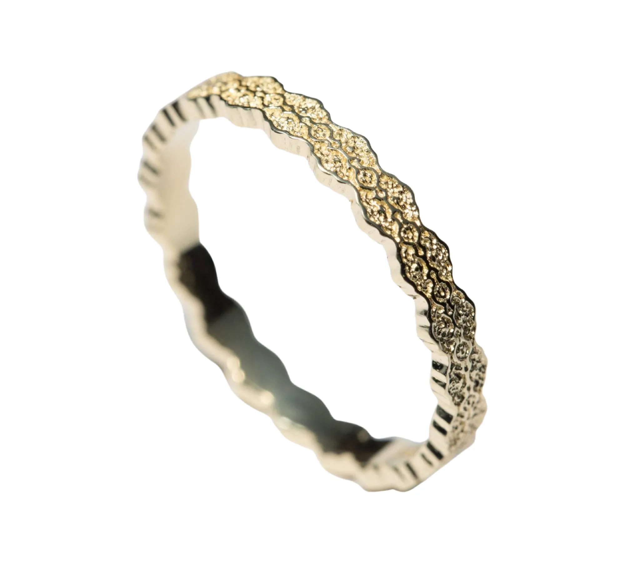 Isla Lace Wedding Ring in 14k Yellow Gold - Size 7