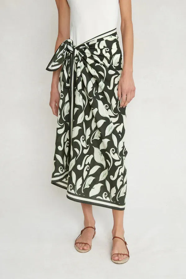 IVY PRINTED SARONG - BLACK