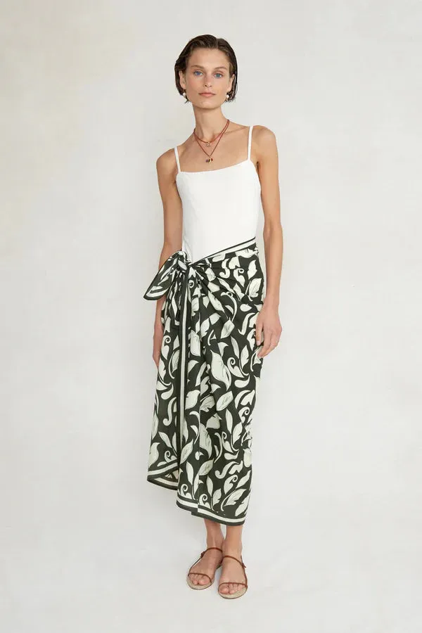 IVY PRINTED SARONG - BLACK