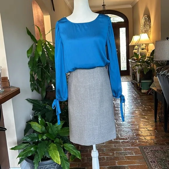 J Crew Wool pencil skirt sz2