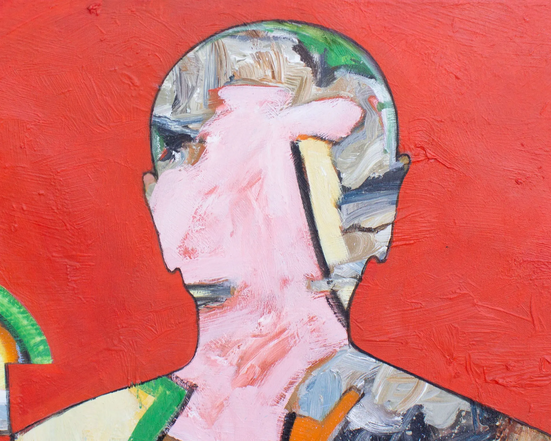 James L. Bruch Abstract Oil on Canvas Painting