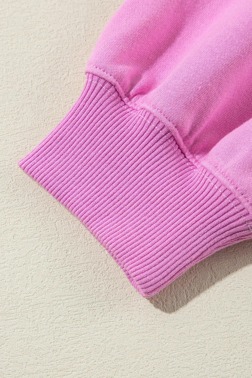 Jessica Color Block Half Button Long Sleeve Sweatshirt