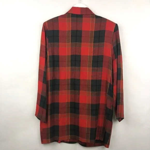 Joule Energy Vintage Plaid Boyfriend Blazer Size Medium