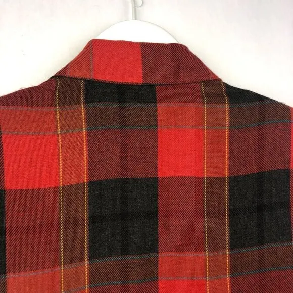 Joule Energy Vintage Plaid Boyfriend Blazer Size Medium