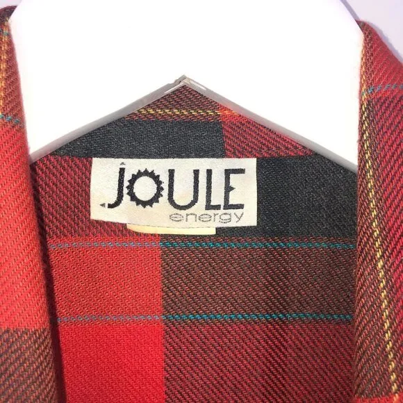 Joule Energy Vintage Plaid Boyfriend Blazer Size Medium