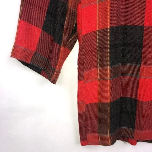 Joule Energy Vintage Plaid Boyfriend Blazer Size Medium