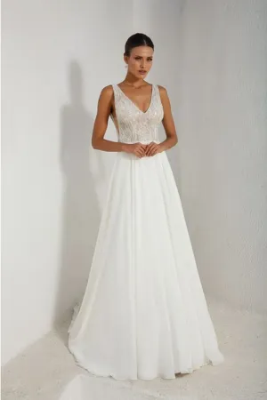 Justin Alexander Size 14P 88003 Ivory Gown