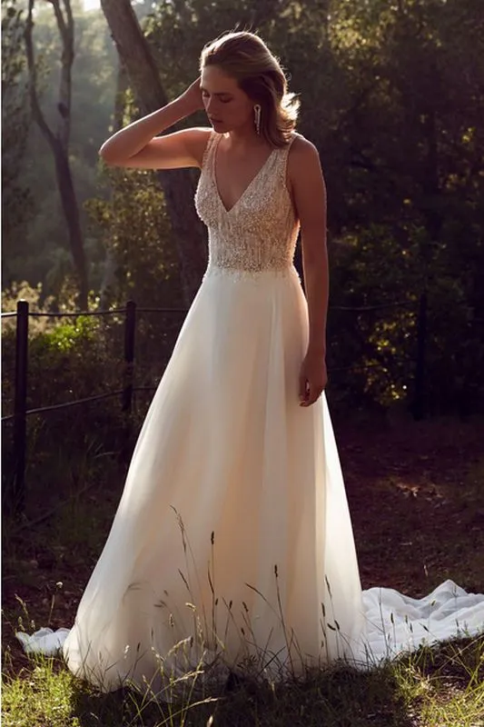 Justin Alexander Size 14P 88003 Ivory Gown