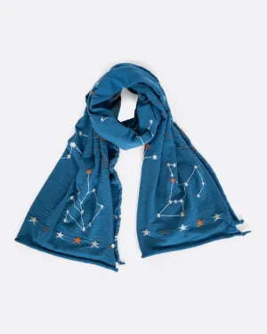 Kapital Constellation Blue Fulling Scarf