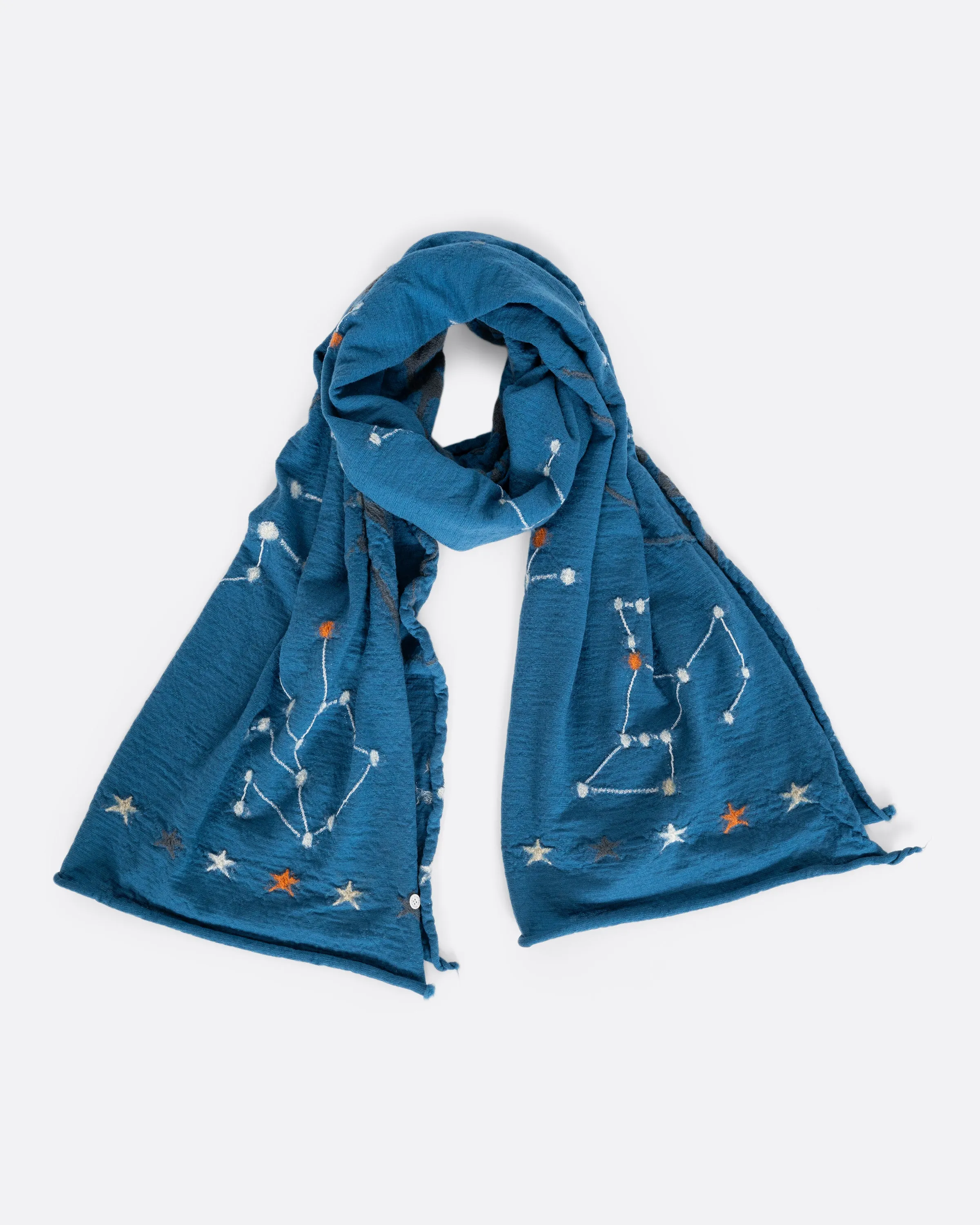 Kapital Constellation Blue Fulling Scarf