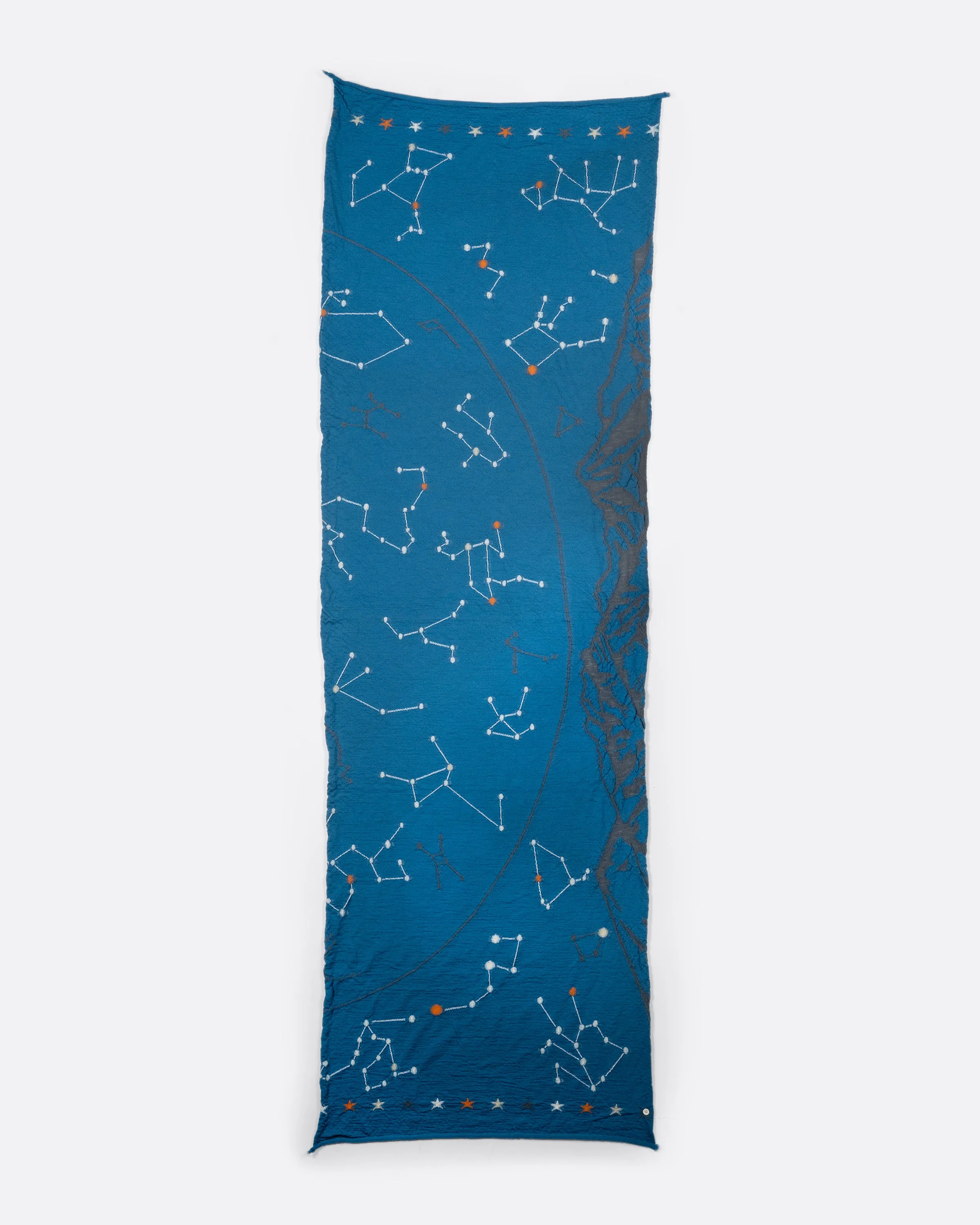 Kapital Constellation Blue Fulling Scarf