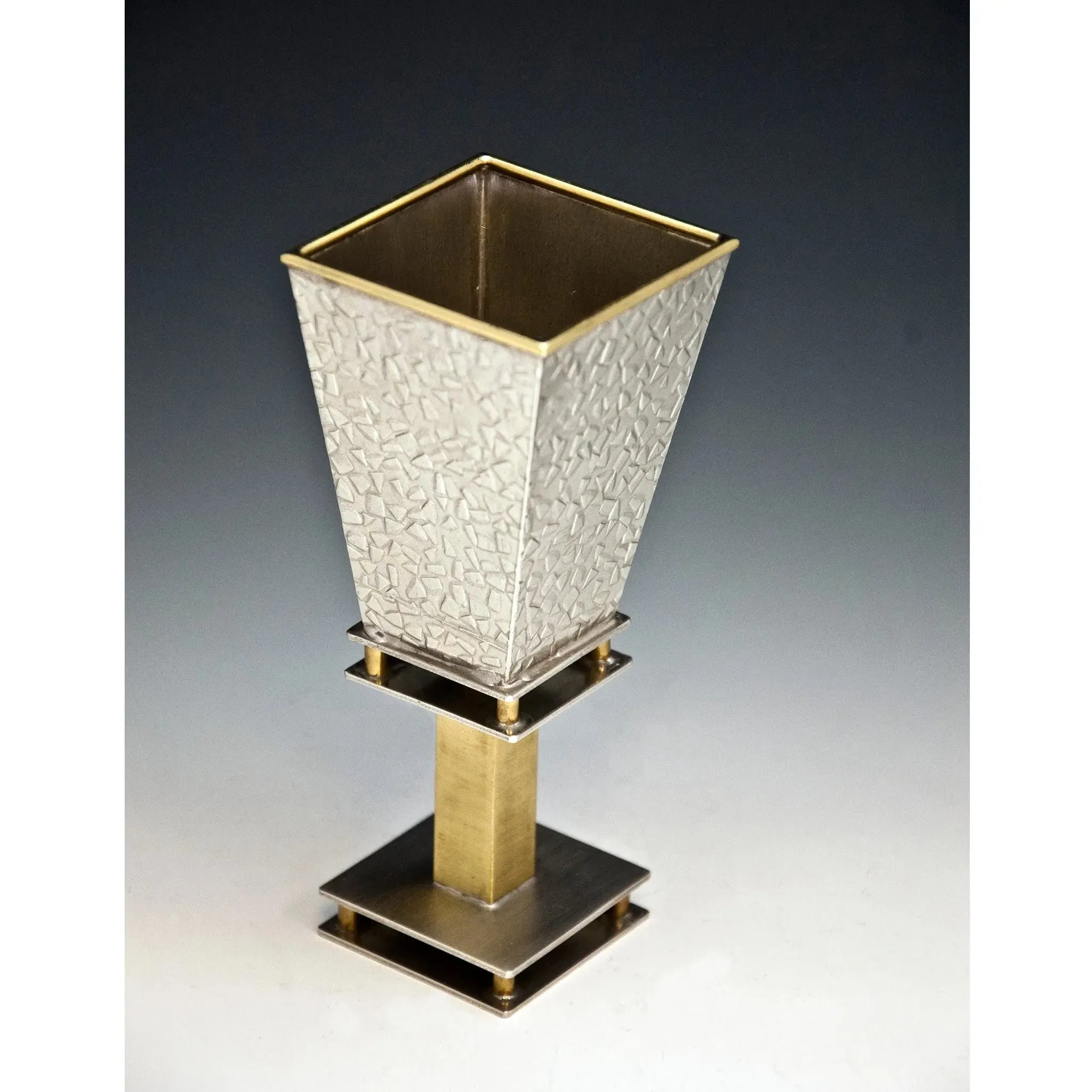 Kiddush Cup 108 Square by Joy Stember Metal Arts Studio