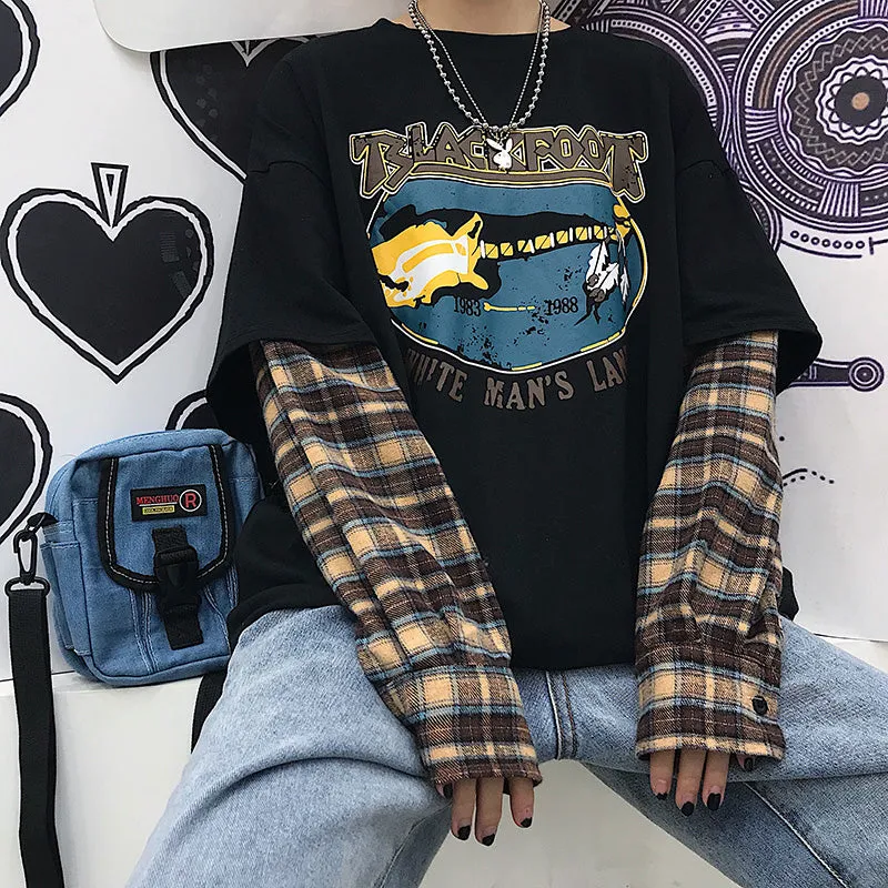 [@killuhash] "COUPLE RETRO PRINTED PLAID" LONG SLEEVES K050510REVIEW