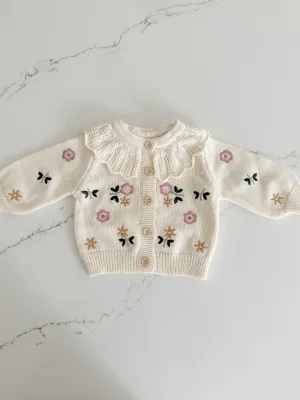 Knit Floral Cardigan