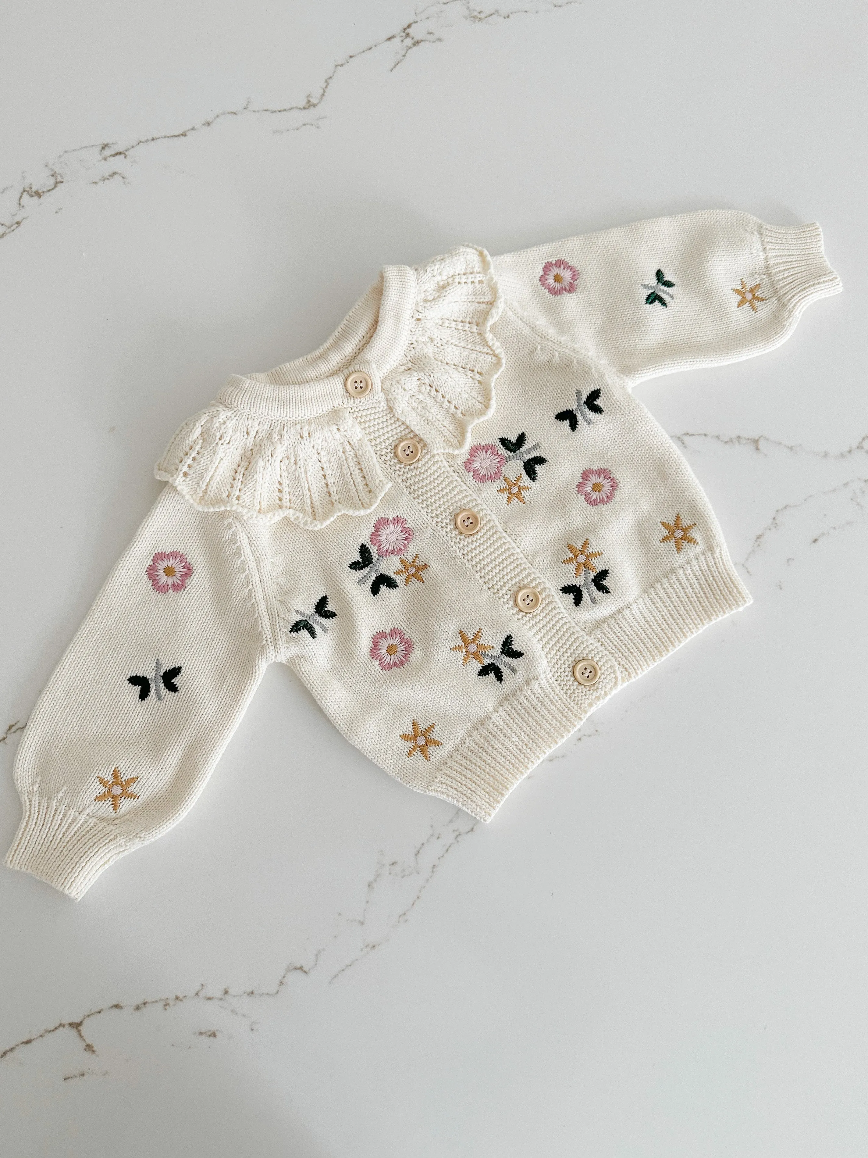 Knit Floral Cardigan
